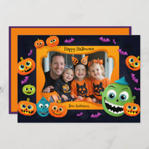 Halloween greetings with custom photo Card