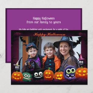 Halloween greetings with custom photo Card