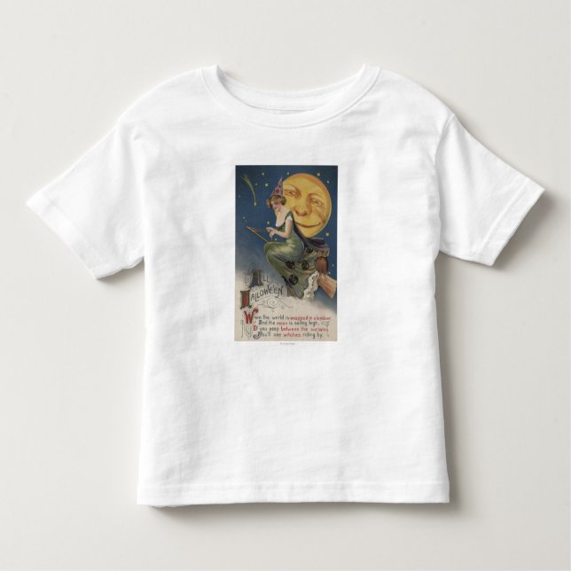 Halloween GreetingWitch in Flight Toddler T-Shirt (Front)