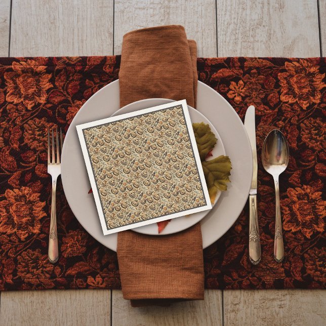 Halloween grey stylish napkin (Creator Uploaded)