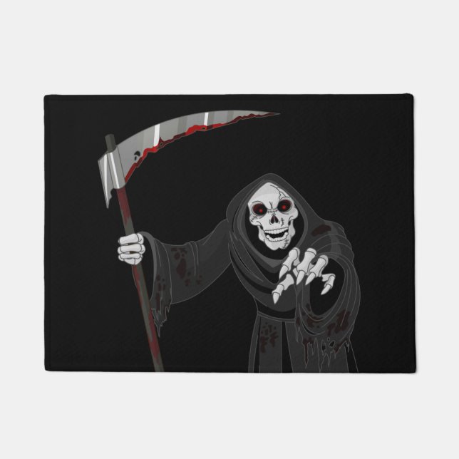 Halloween Grim Reaper Door Mat (Front)