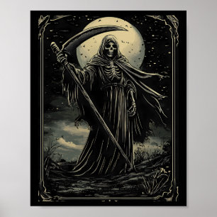 Halloween Grim Reaper Gothic Goth Poster