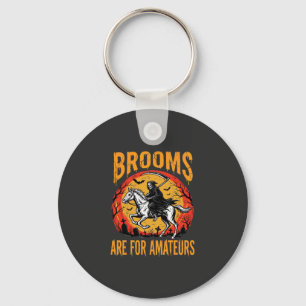 Halloween Grim Reaper Horse Brooms Are for Amateur Key Ring
