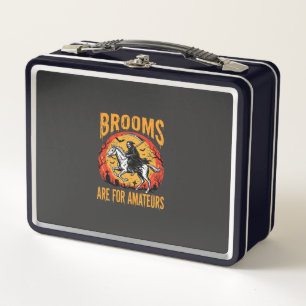 Halloween Grim Reaper Horse Brooms Are for Amateur Metal Lunch Box