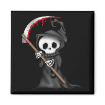 HALLOWEEN Grim Reaper Locker Magnets, Refrigerator