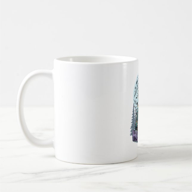 Halloween Grim Reaper Moonlight Vector Coffee Mug (Left)