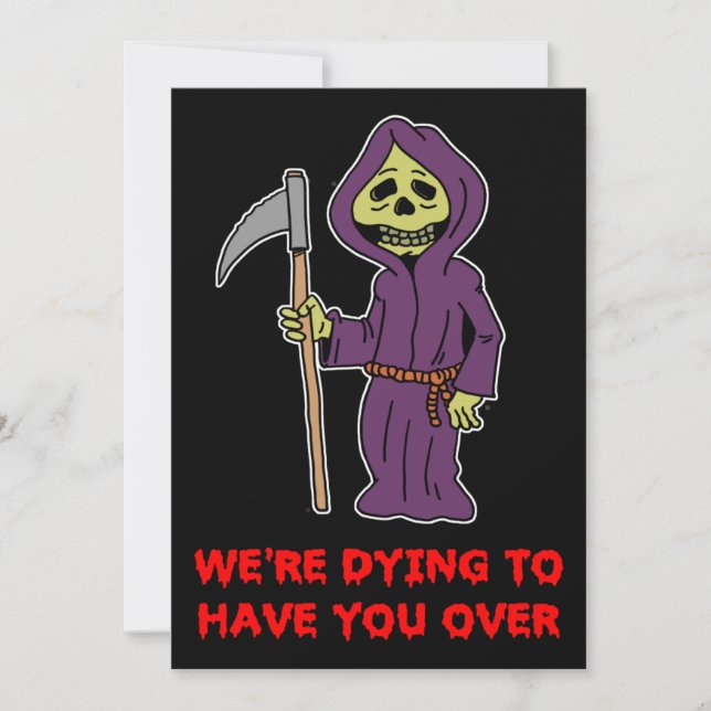 Halloween Grim Reaper Party Invitation (Front)