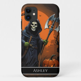 Halloween Grim Reaper Personalised iPhone 11 Case