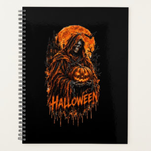 Halloween Grim Reaper Pumpkin Gothic Spooky Design Planner