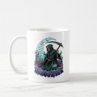 Halloween Grim Reaper Scythe Lantern Broken Moon_1 Coffee Mug