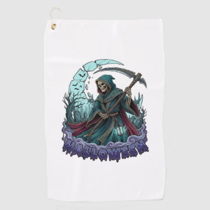 Halloween Grim Reaper Scythe Lantern Broken Moon_1 Golf Towel