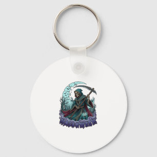 Halloween Grim Reaper Scythe Lantern Broken Moon_1 Key Ring