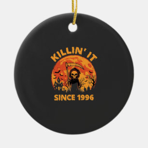 Halloween Grim Reaper Since 1996 Birthday Design_1 Ceramic Ornament