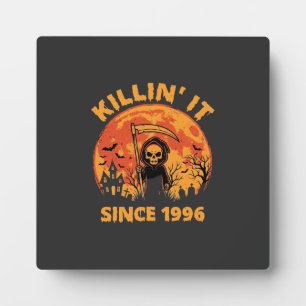 Halloween Grim Reaper Since 1996 Birthday Design_1 Plaque