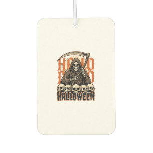 Halloween Grim Reaper Skull Pile Vector Car Air Freshener