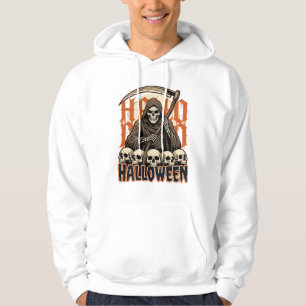 Halloween Grim Reaper Skull Pile Vector Hoodie
