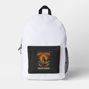 Halloween Grim Rider Escape Printed Backpack