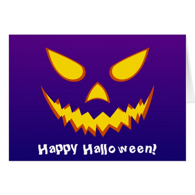 Halloween Grinning Face Jack o Lantern Pumpkin (Front Horizontal)