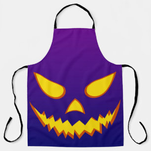 Halloween Grinning Face Jack o Lantern Pumpkin Apron