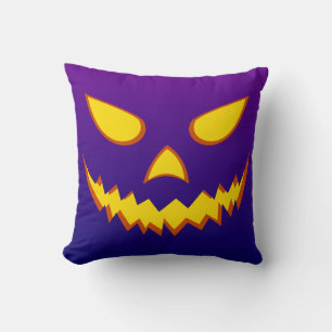 Halloween Grinning Face Jack o Lantern Pumpkin Cushion