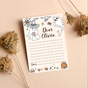 Halloween Groovy Cute Ghost Time Capsule Note Mess Thank You Card