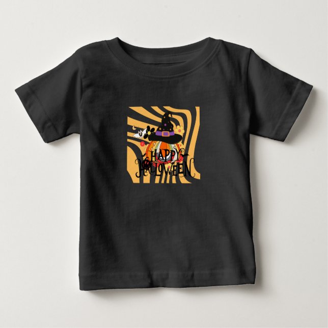 Halloween Groovy Retro Baby T-Shirt (Front)