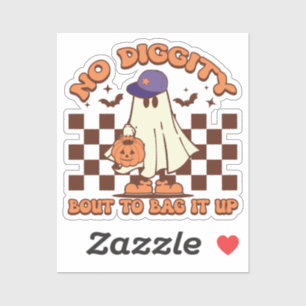 Halloween Groovy Retro Custom-Cut Vinyl Sticker