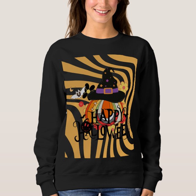 Halloween Groovy Retro Sweatshirt (Front)