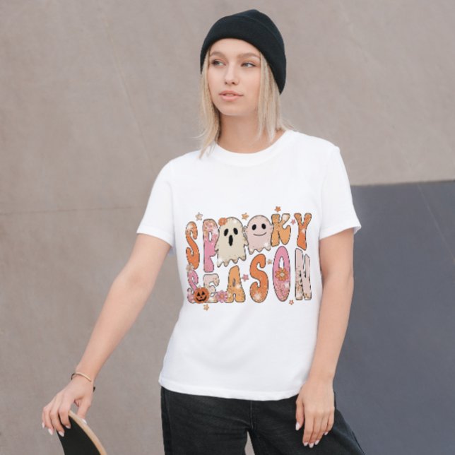 HALLOWEEN GROOVY SPOOKY SEASON GHOSTS T-Shirt (Creator Uploaded)
