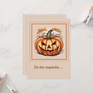 Halloween: Großer Kürbis  -  Invitation