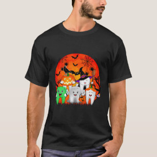 Halloween Group Horror Teeth As Witch Boo Ghost Zo T-Shirt