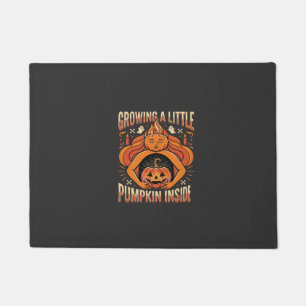 Halloween Growing a Little Pumpkin Inside Pregnanc Doormat