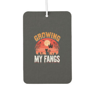 Halloween Growing My Fangs Haunted Cat Car Air Freshener