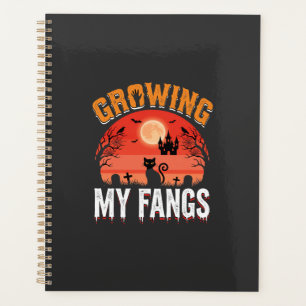 Halloween Growing My Fangs Haunted Cat Planner