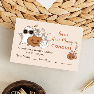 Halloween Guess How Many Game Enclosure Card