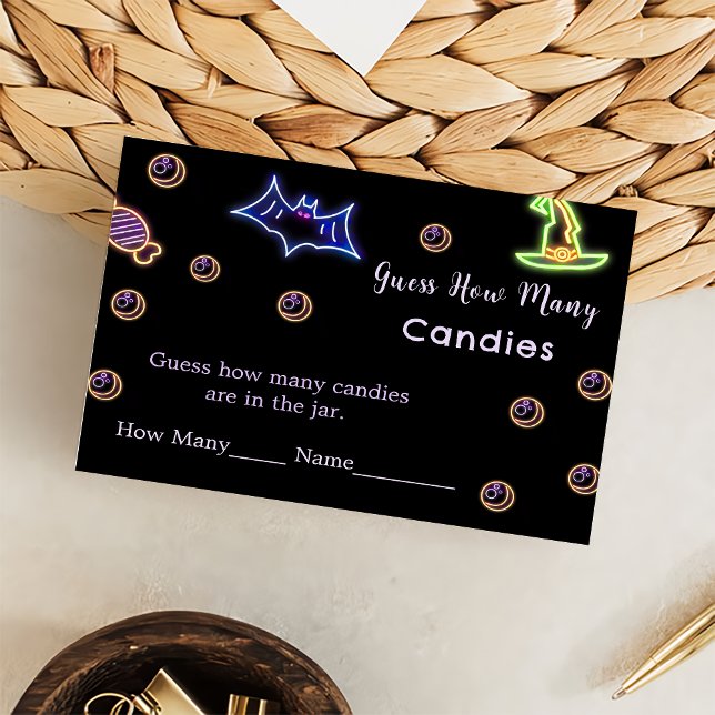 Halloween Guess How Many Game Enclosure Card (Creator Uploaded)