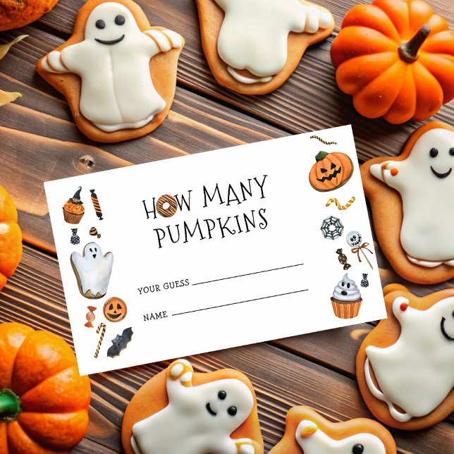 Halloween Guess How Many Pumpkins Enclosure Card (Creator Uploaded)