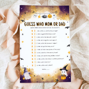 Halloween Guess Who Mum or Dad Baby Shower Game