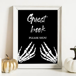 Halloween Guest Book Baby Shower Game Poster