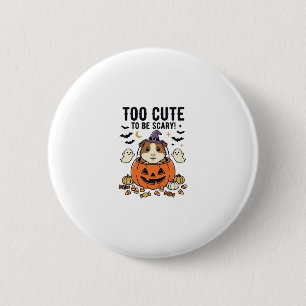 Halloween Guinea Pig Too Cute To Be Scary Vintage_ 6 Cm Round Badge