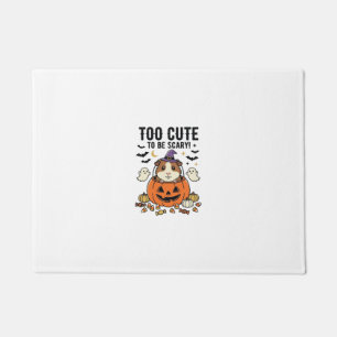 Halloween Guinea Pig Too Cute To Be Scary Vintage_ Doormat