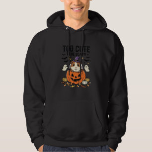 Halloween Guinea Pig Too Cute To Be Scary Vintage_ Hoodie