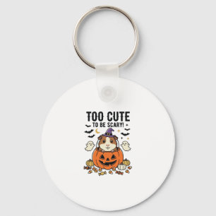 Halloween Guinea Pig Too Cute To Be Scary Vintage_ Key Ring