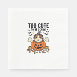 Halloween Guinea Pig Too Cute To Be Scary Vintage_ Napkin