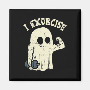 Halloween Gym Ghost I Exorcise Fun Workout Costume Magnet