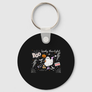 Halloween Hair Stylist Spooky Ghost Cosmetology Sa Key Ring