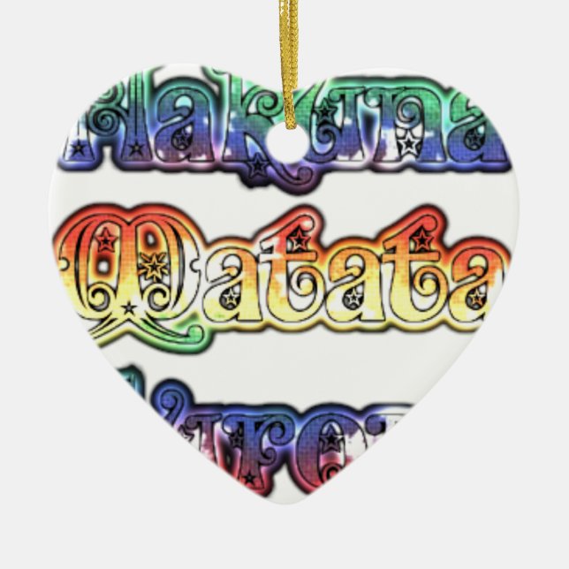 Halloween Hakuna Matata Europe.png Ceramic Tree Decoration (Front)