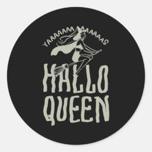 Halloween Hallo Queen Classic Round Sticker