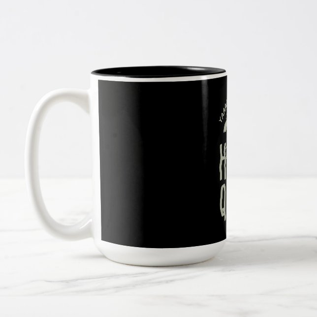 Halloween Hallo Queen Two-Tone Coffee Mug (Left)