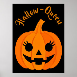 Halloween Hallow-Queen Jack-O-Lantern Custom Poster